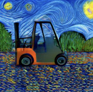 chariot élévateur van gogh