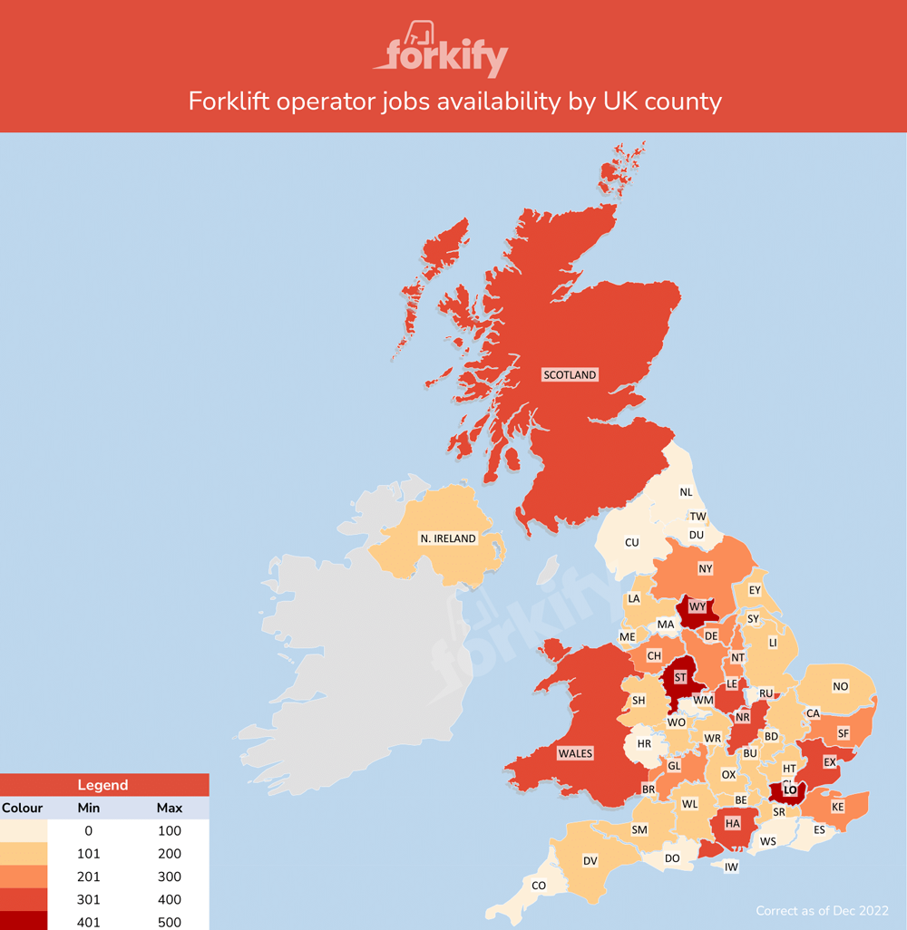 REVEALED Best places in the UK for forklift jobs Forkify